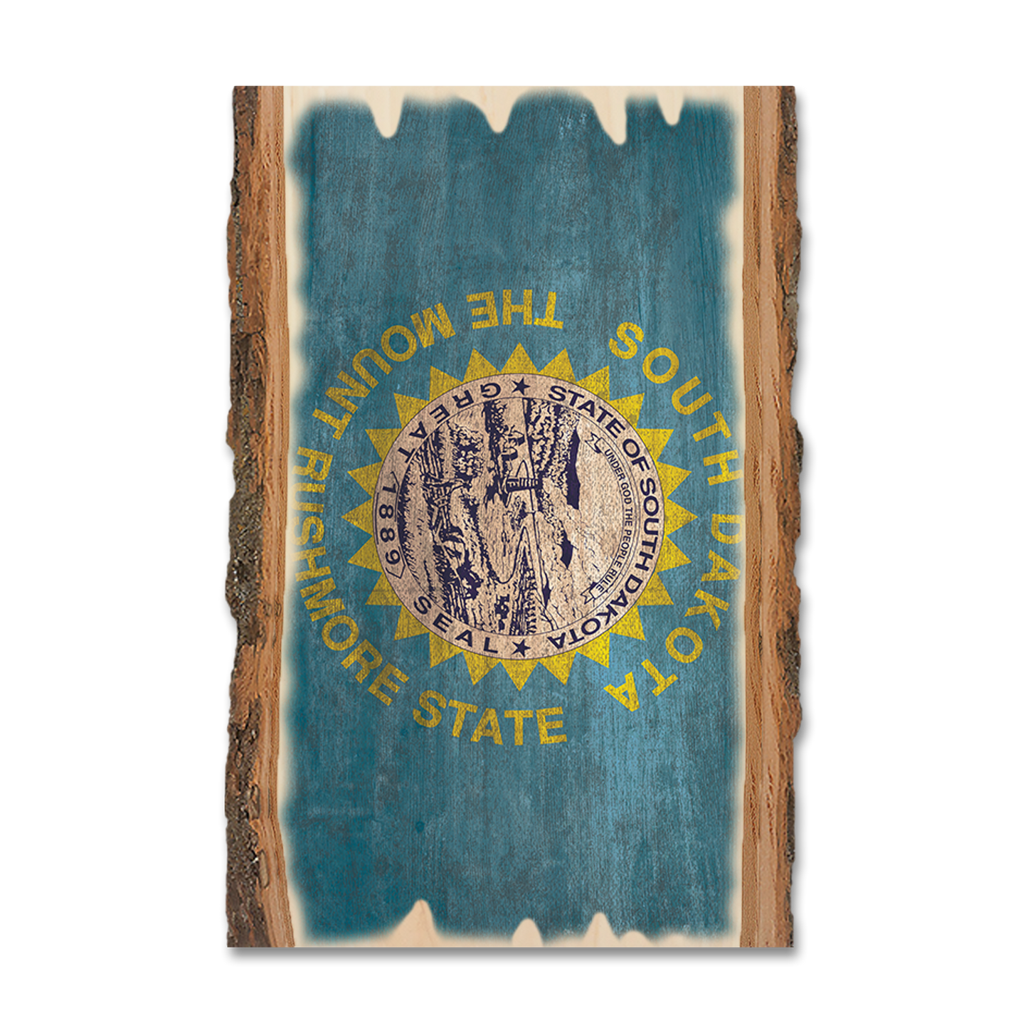 Greeting Card: Live Edge - South Dakota State Flag