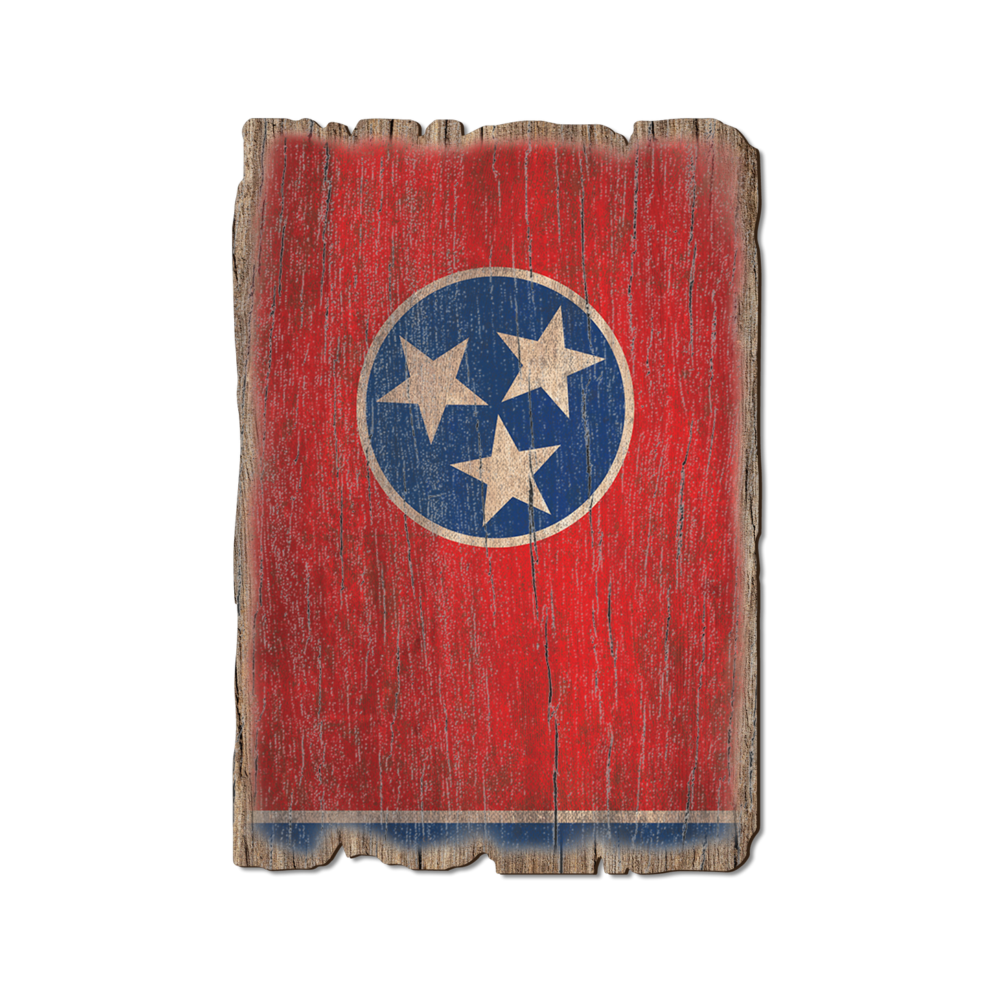 Greeting Card: Weathered Edge - Tennessee State Flag