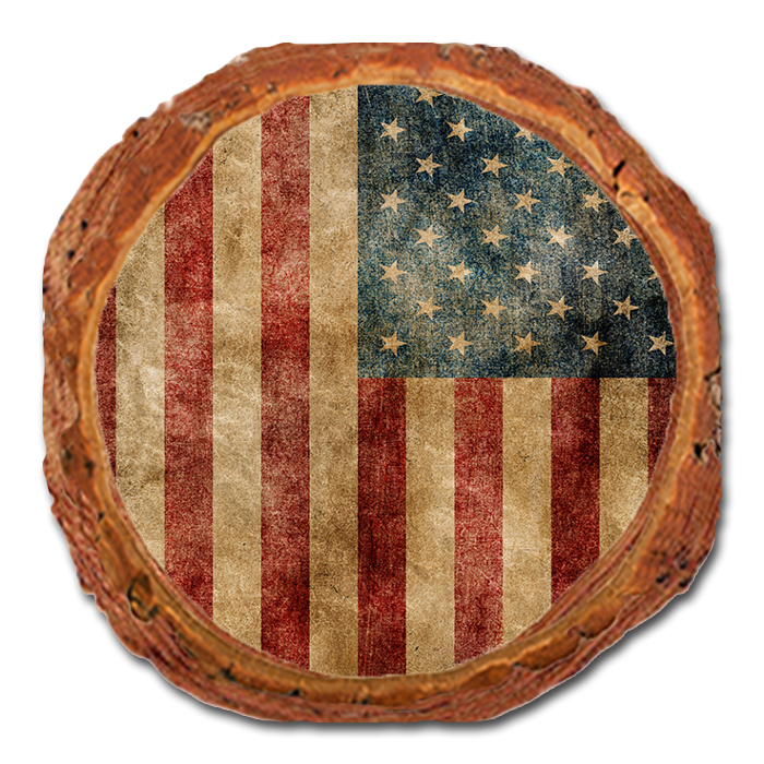 Coaster: Live Edge - The Patriot US Flag (Pack of 5)