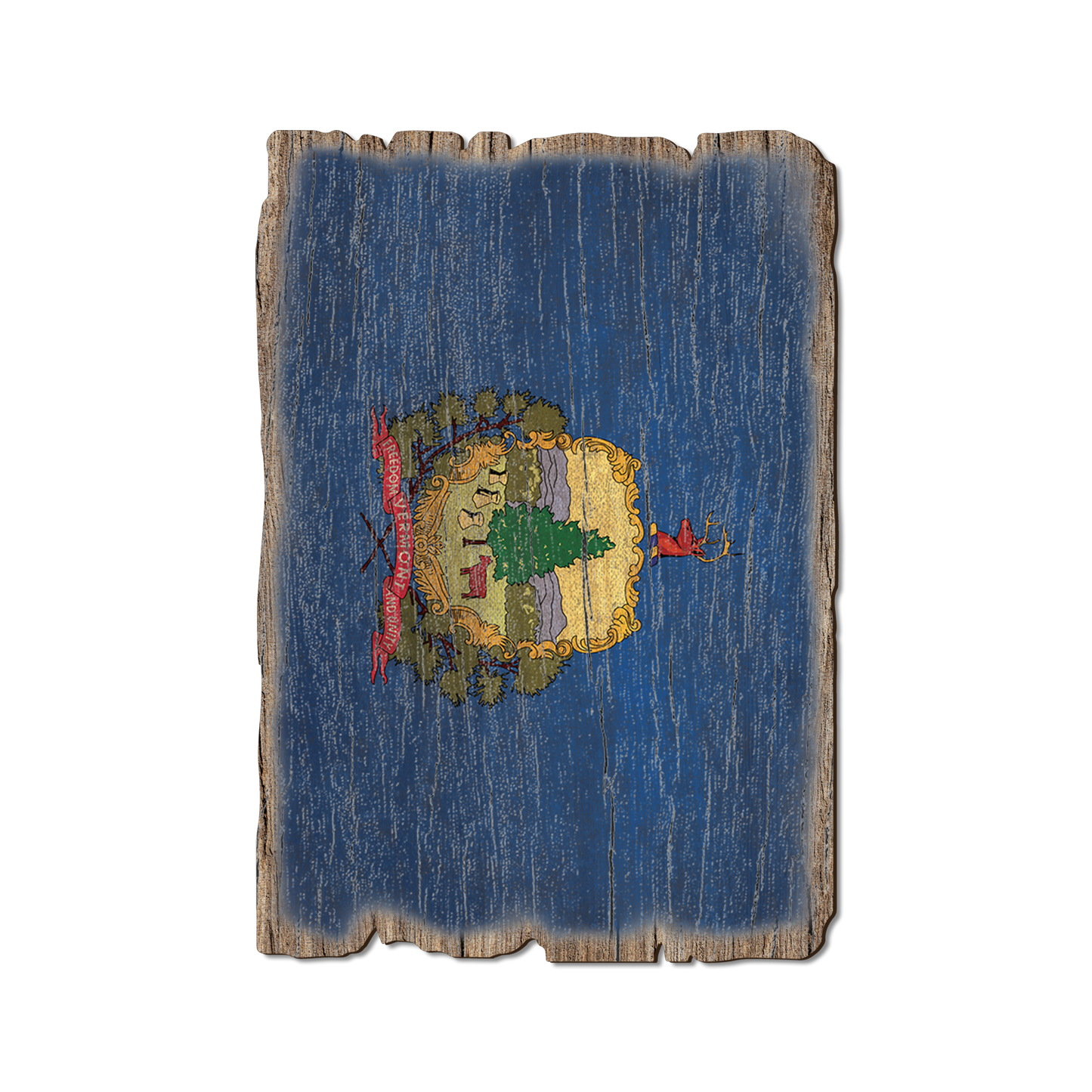 Postcard: Weathered Edge - Vermont State Flag