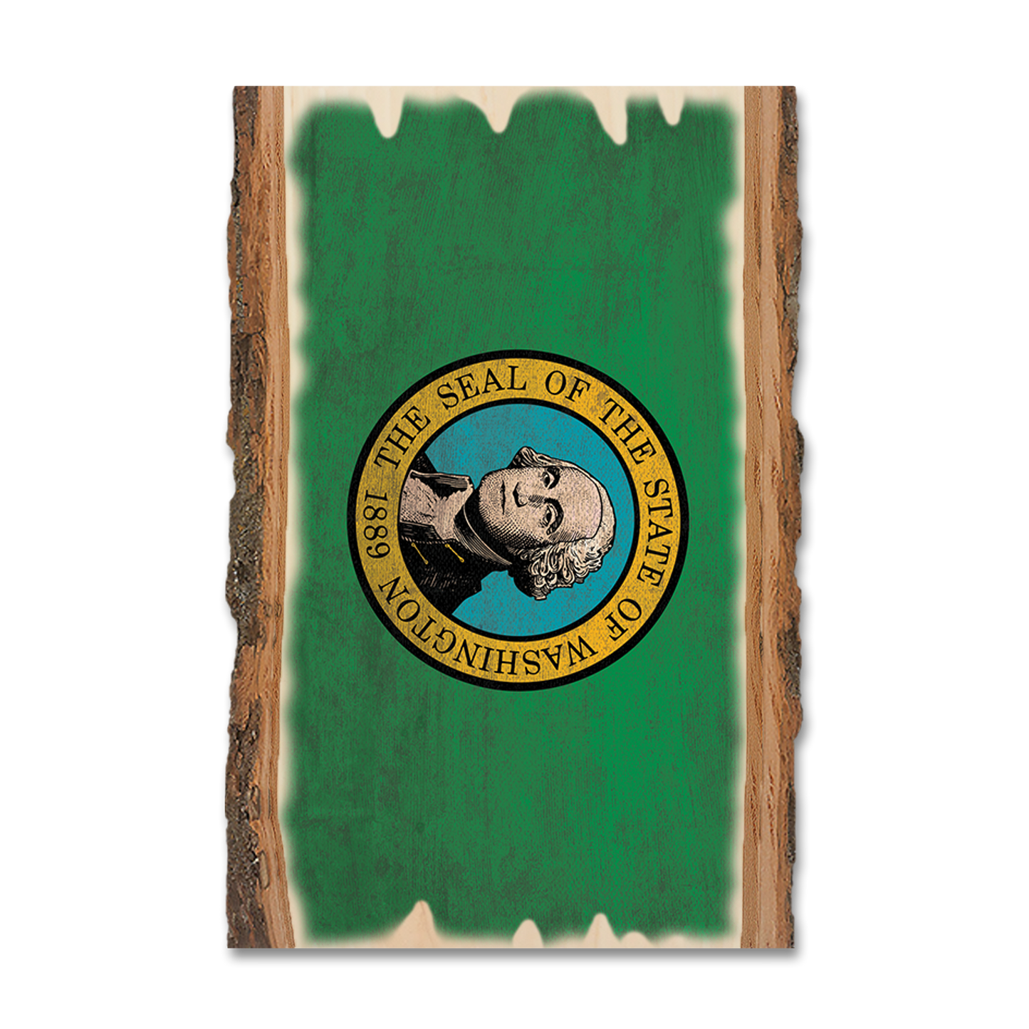 Greeting Card: Live Edge - Washington State Flag