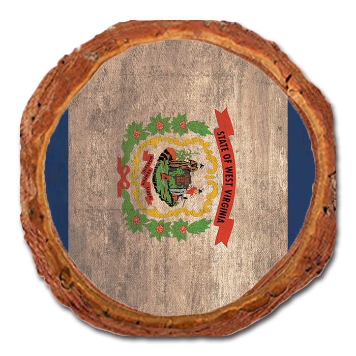 Coaster: Live Edge - West Virginia State Flag