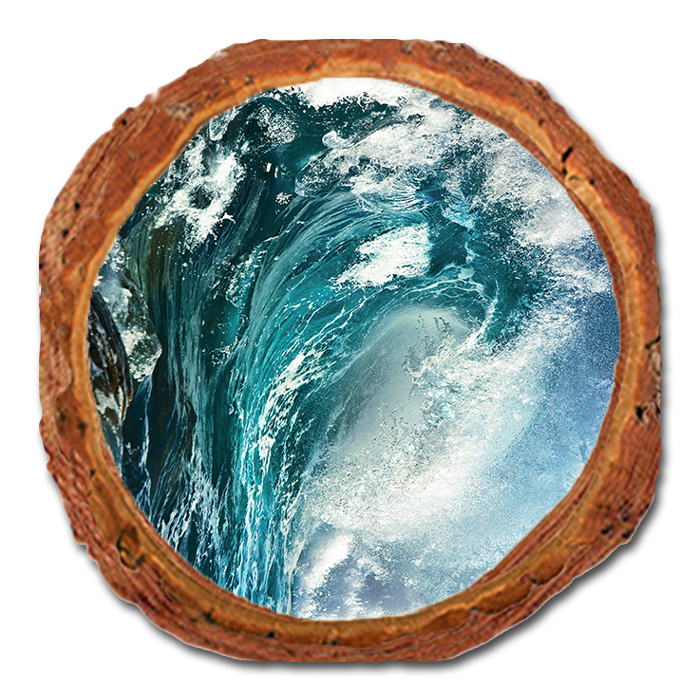 Coaster: Live Edge - Wild Wave