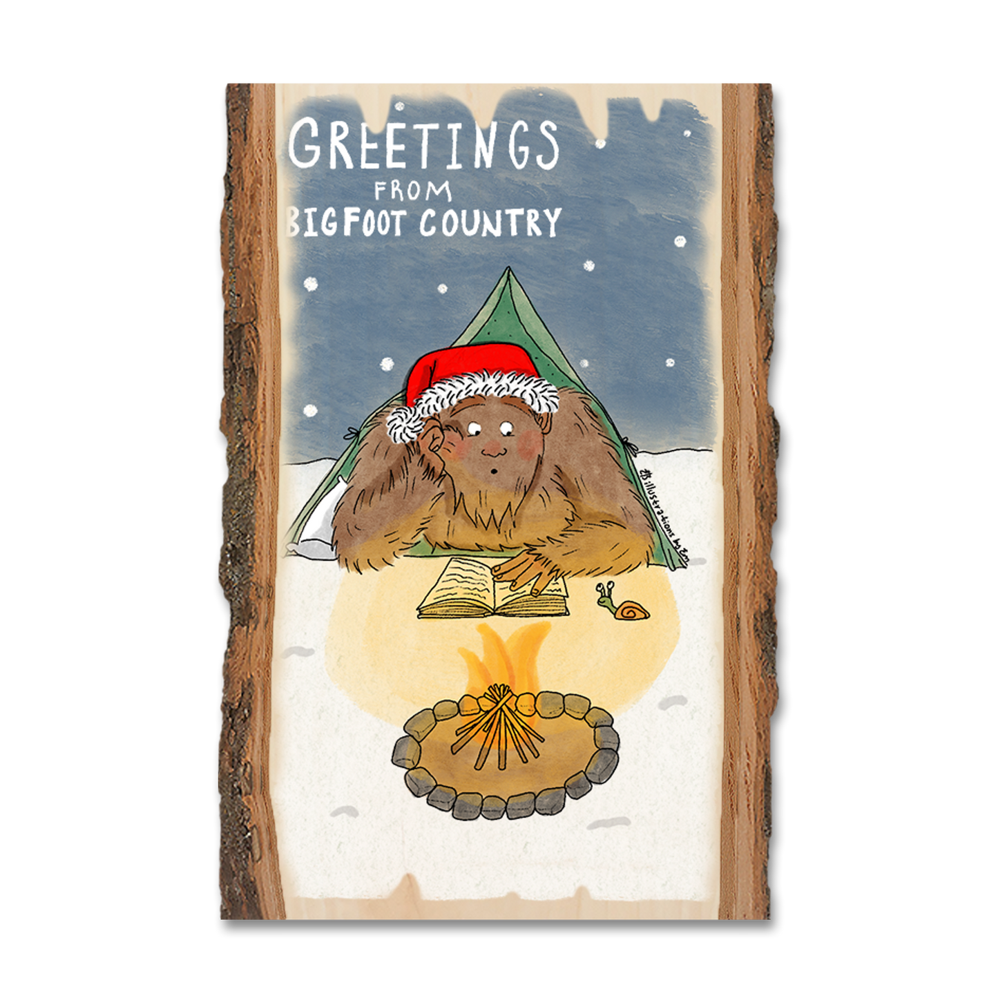 Magnet: Live Edge - Holiday Bigfoot Camper