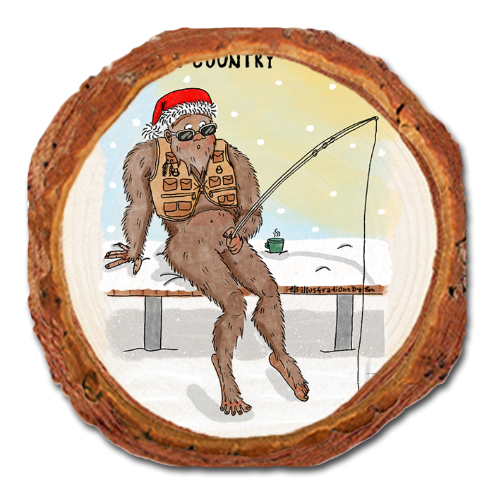 Coaster: Live Edge - Holiday Bigfoot Fisher (Pack of 5)