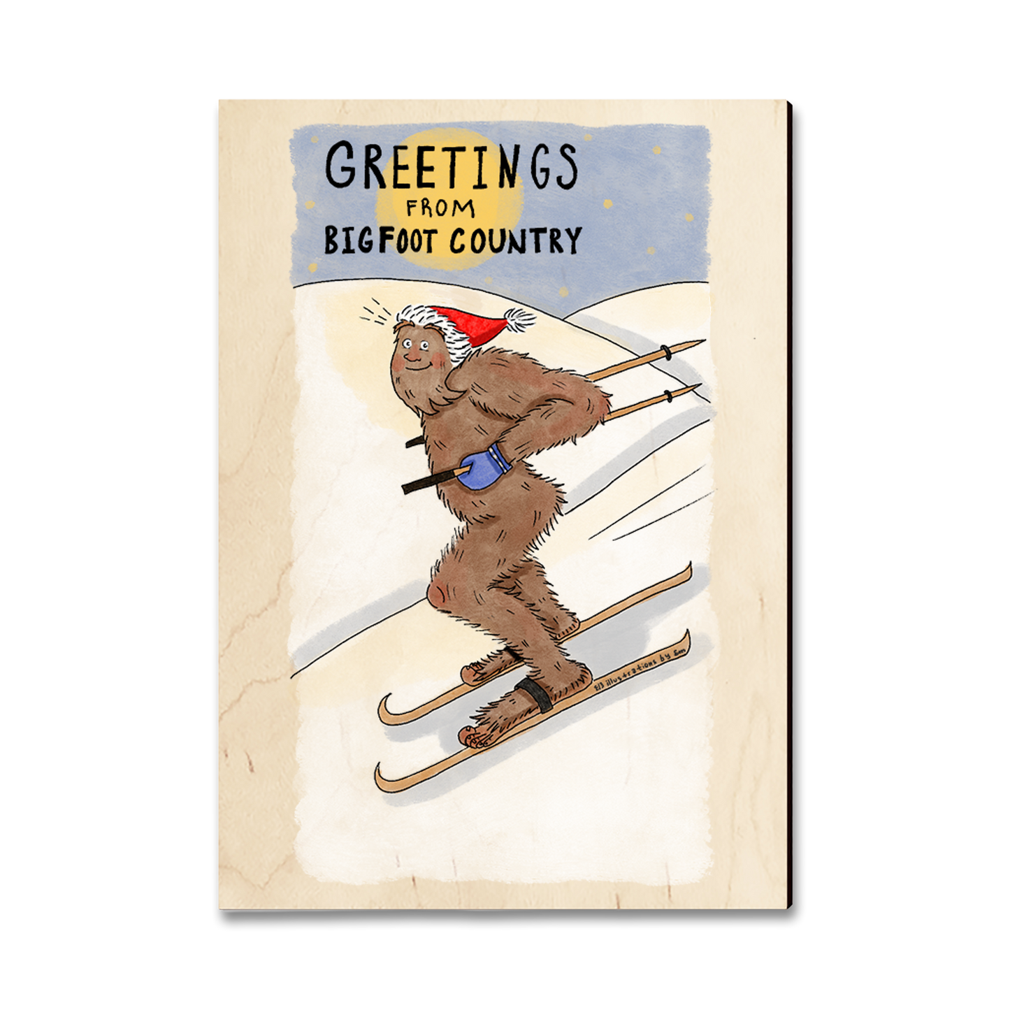 Magnet: Classic Edge - Holiday Bigfoot Skier