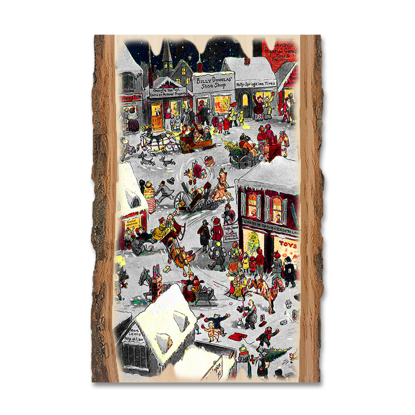 Greeting Card: Live Edge - Holiday Bussle