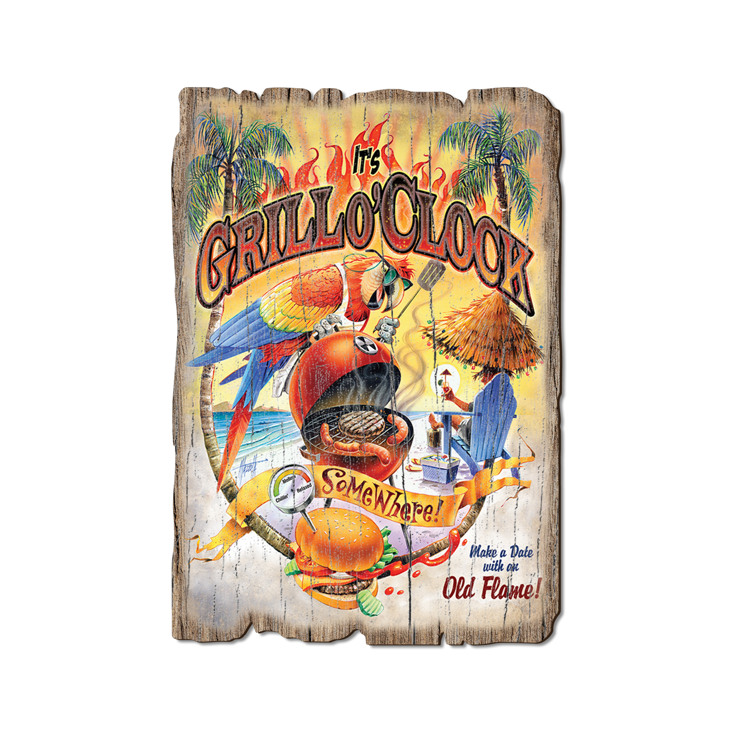 Ornament: Weathered Edge - Mazzotta's Grill O'Clock