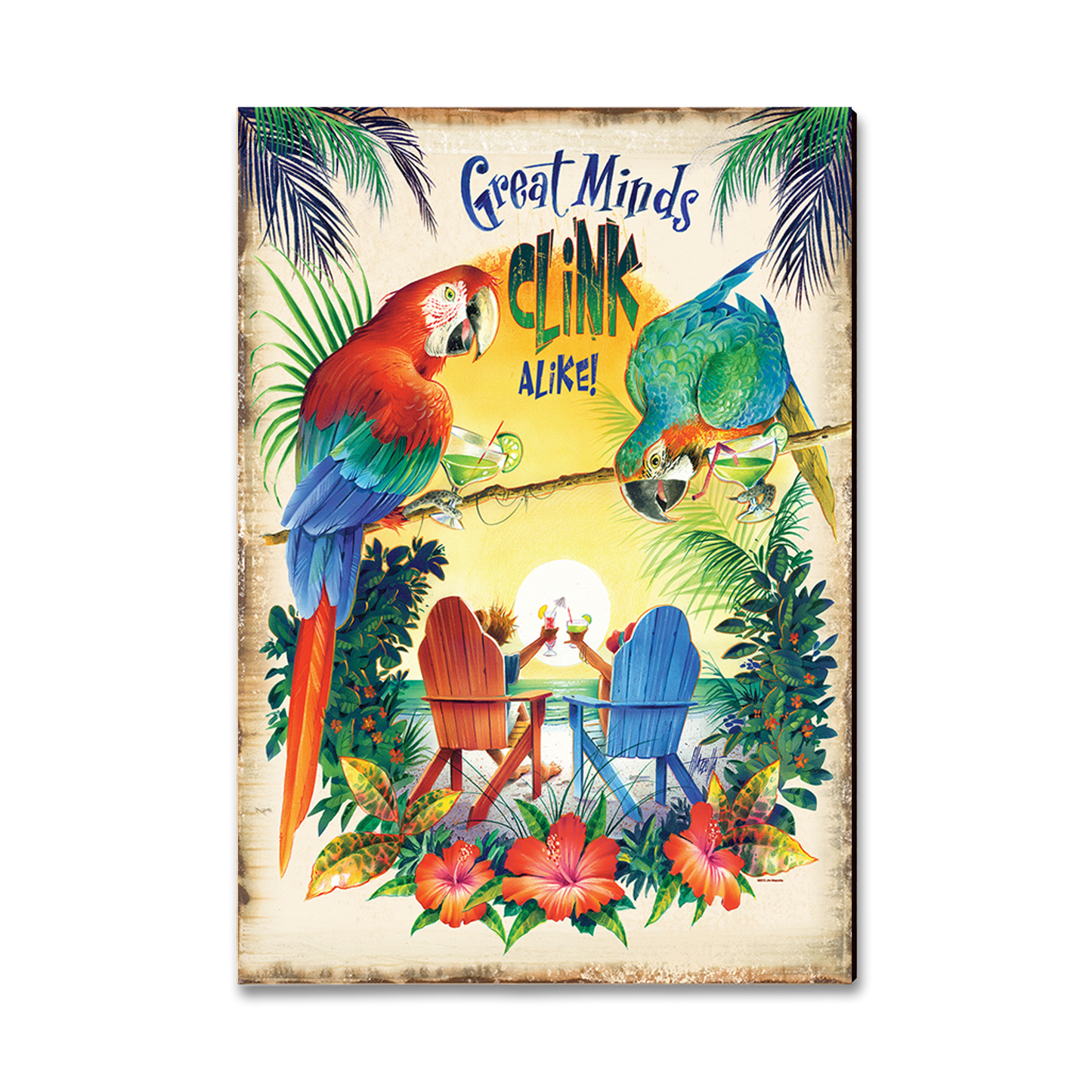 Greeting Card: Classic Edge - Mazzotta's Great Minds Clink Alike