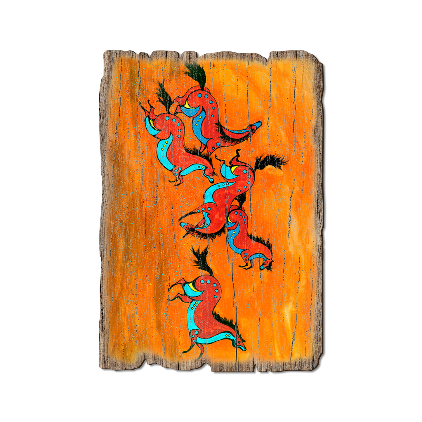 Postcard: Weathered Edge - Neal's Sun Moon Horses