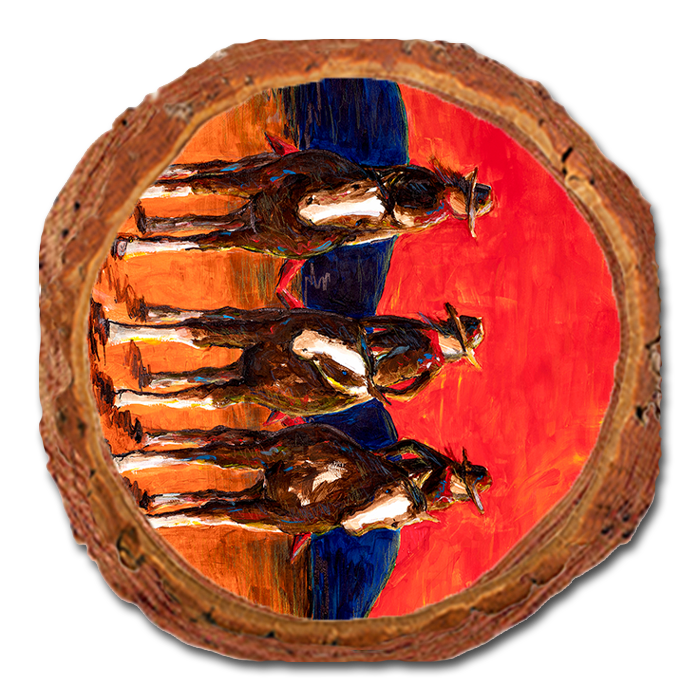 Coaster: Live Edge - Neal's Three Horsewomen