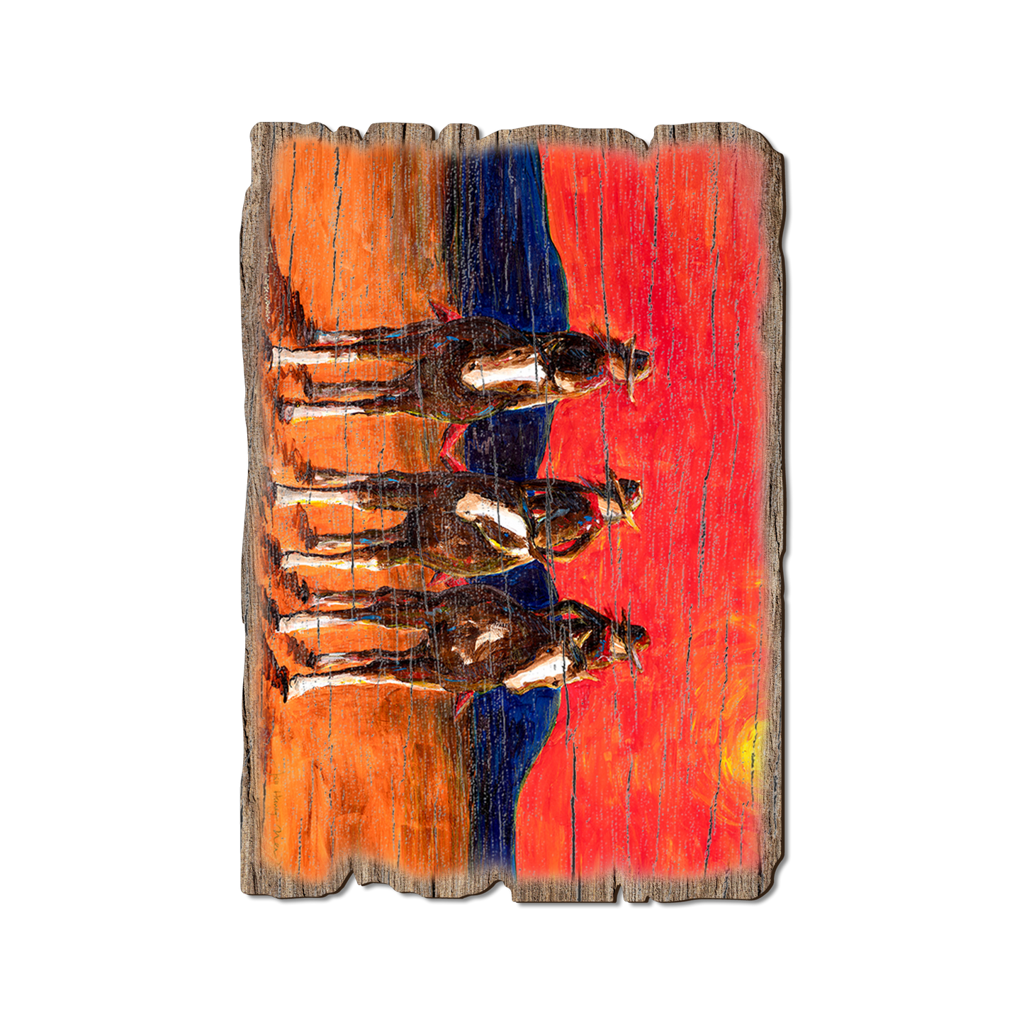 Ornament: Weathered Edge - Neal's Three Horsewomen