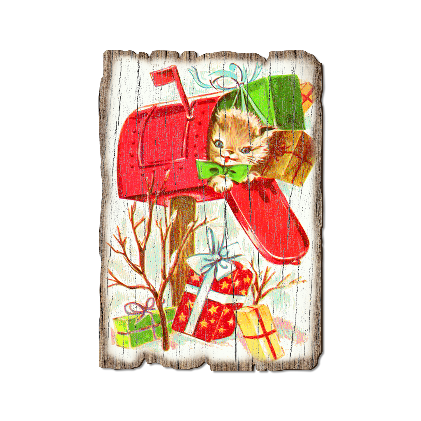 Postcard: Weathered Edge - Kitty Present