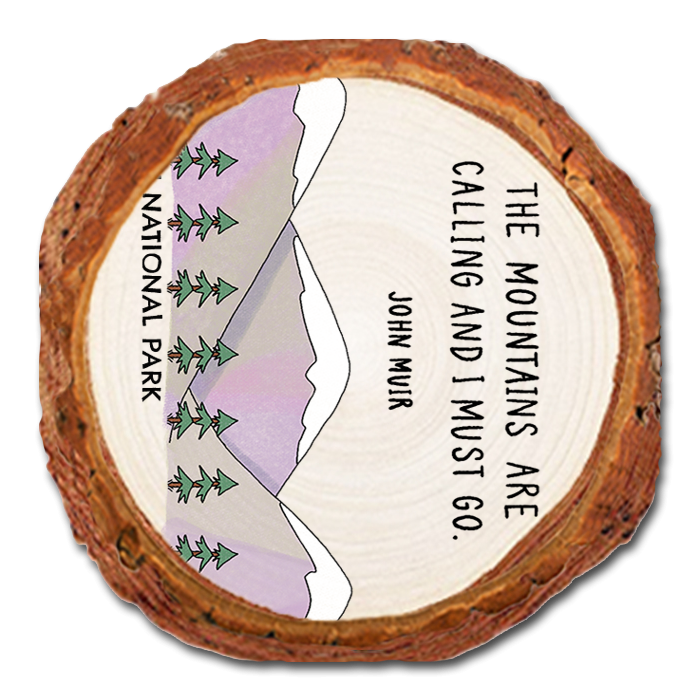 Coaster: Live Edge - Mountains Calling (Pack of 5)