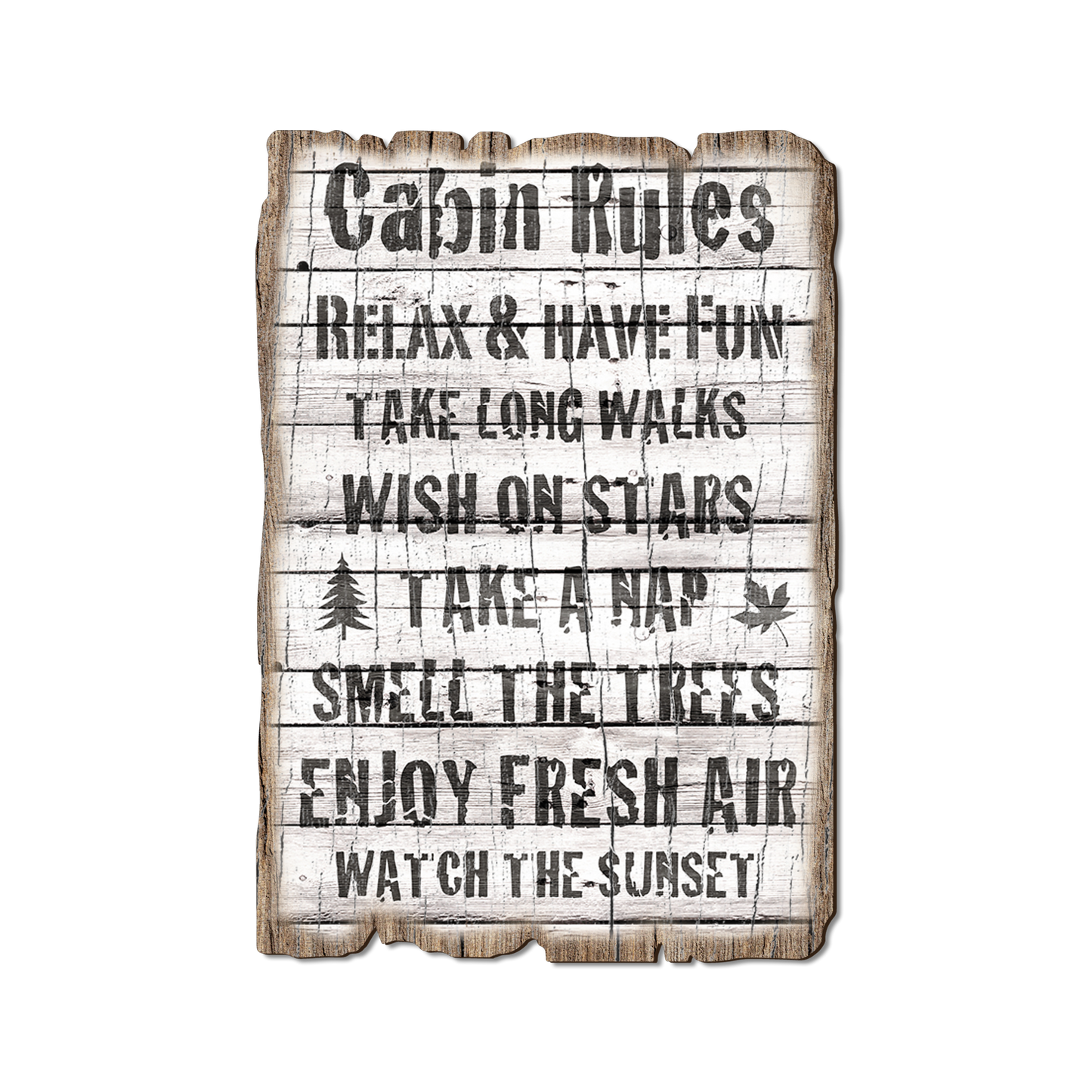 Ornament: Weathered Edge - Cabin Rules