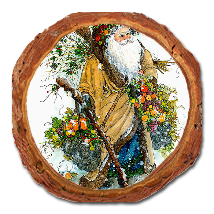 Coaster: Live Edge - Abrams' Fall Santa