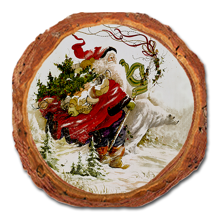 Coaster: Live Edge - Abrams' Polar Santa