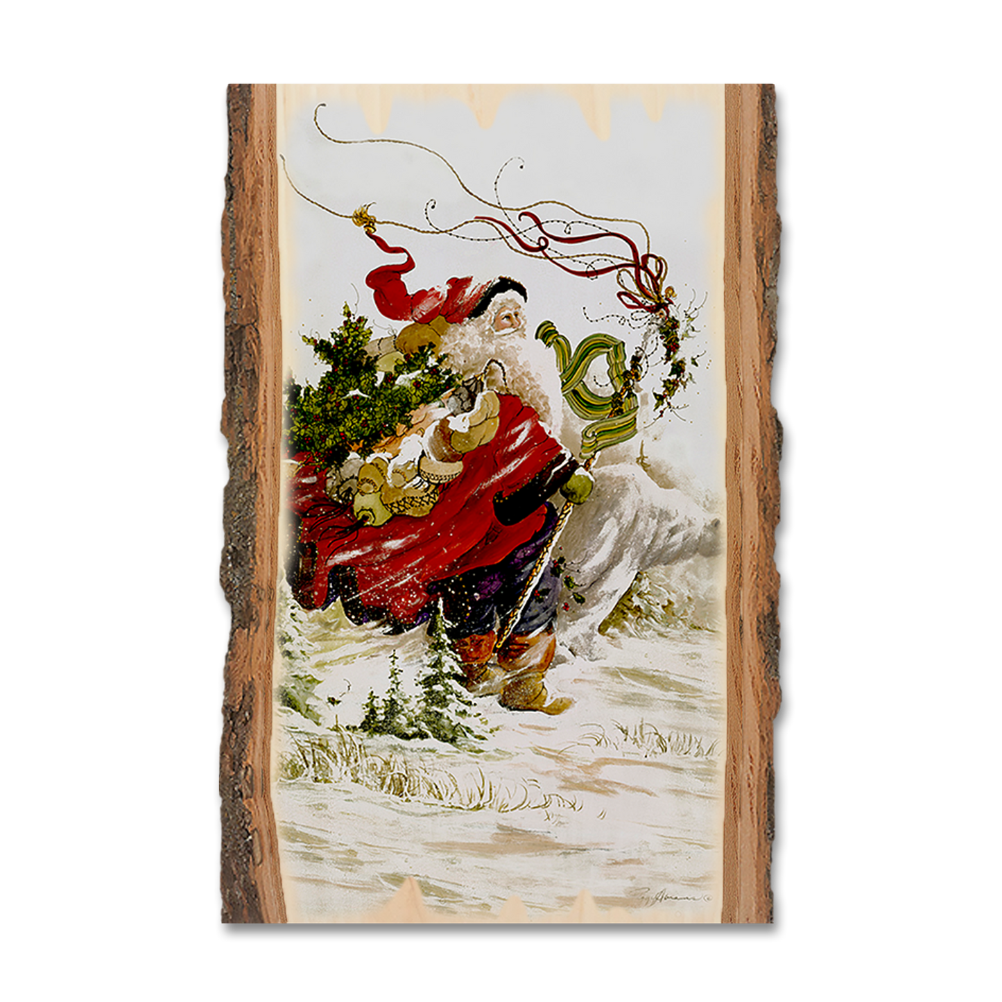 Ornament: Live Edge - Abrams' Polar Santa