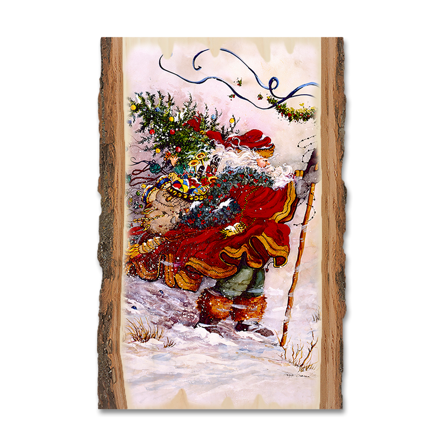Magnet: Live Edge - Abrams' Stormy Santa