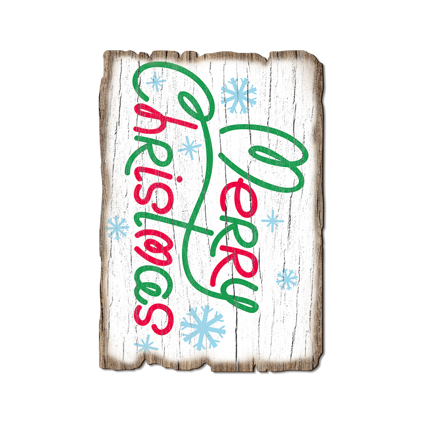 Greeting Card: Weathered Edge - Red & Green Christmas