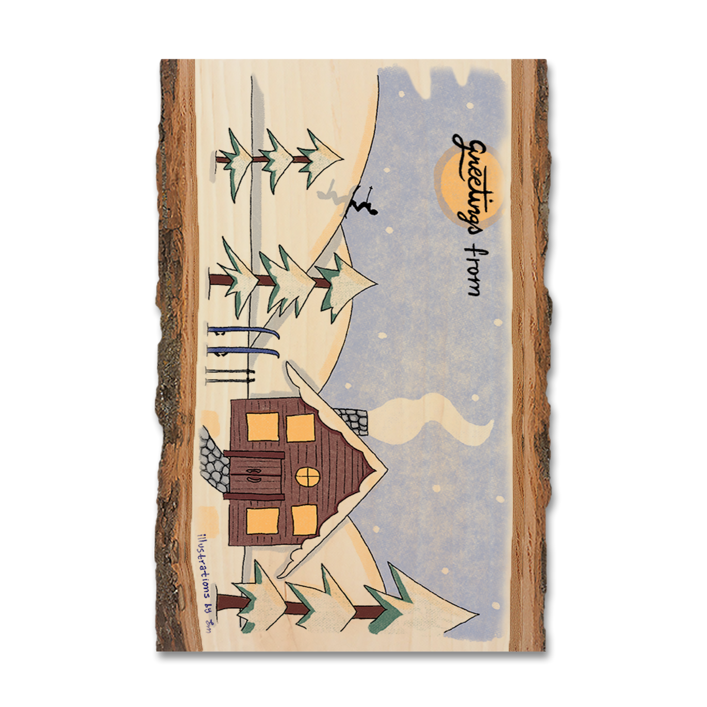 Greeting Card: Live Edge - Snow Cabin