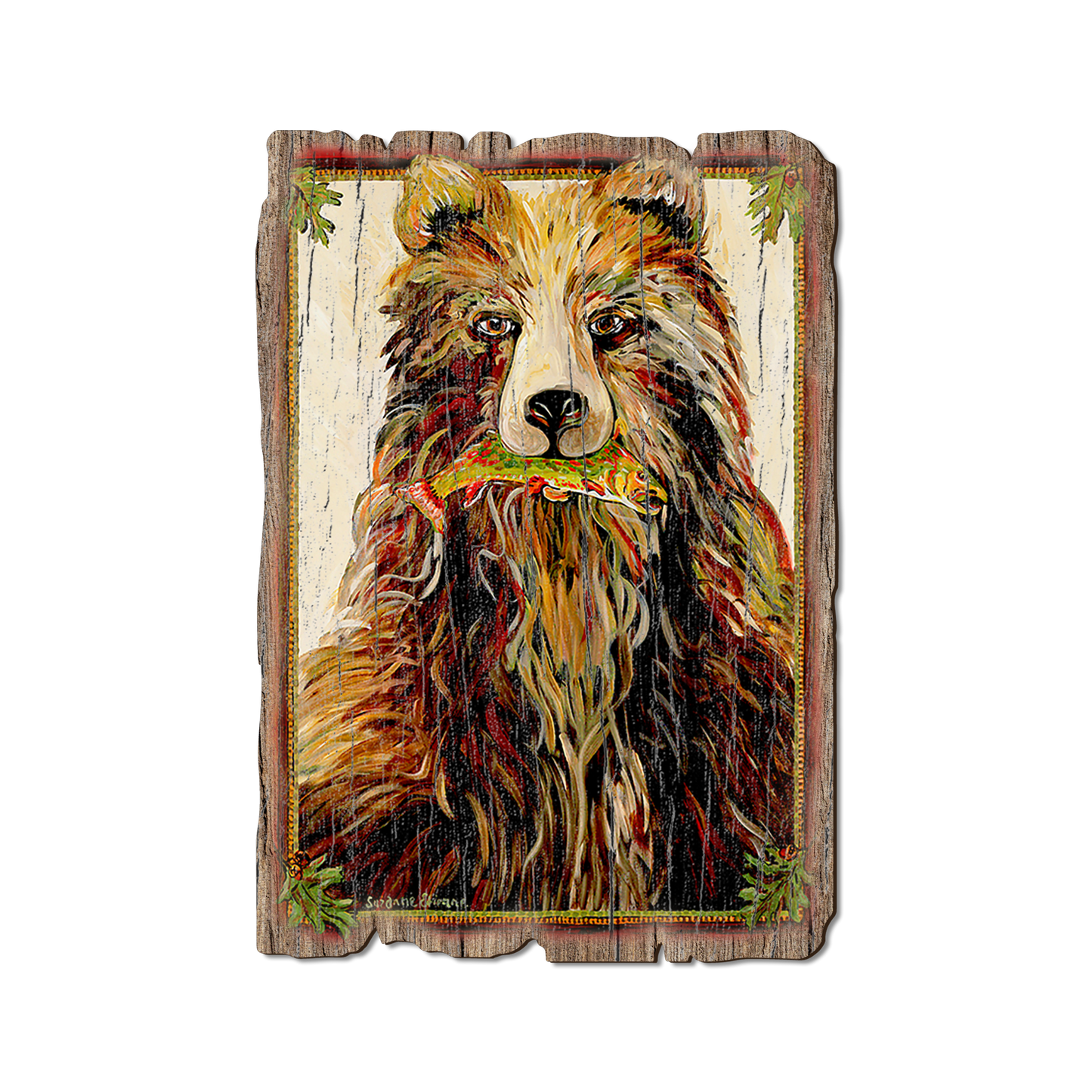 Ornament: Weathered Edge - Bear & Fish