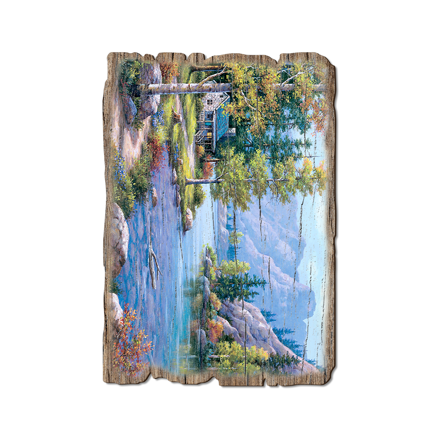 Ornament: Weathered Edge - Kim's Autumn River
