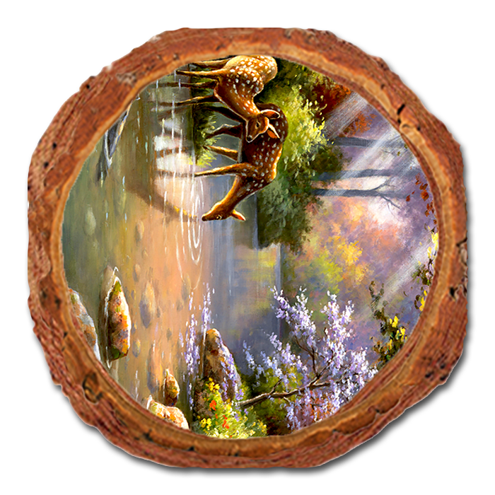 Coaster: Live Edge - Kim's Deer In Stream