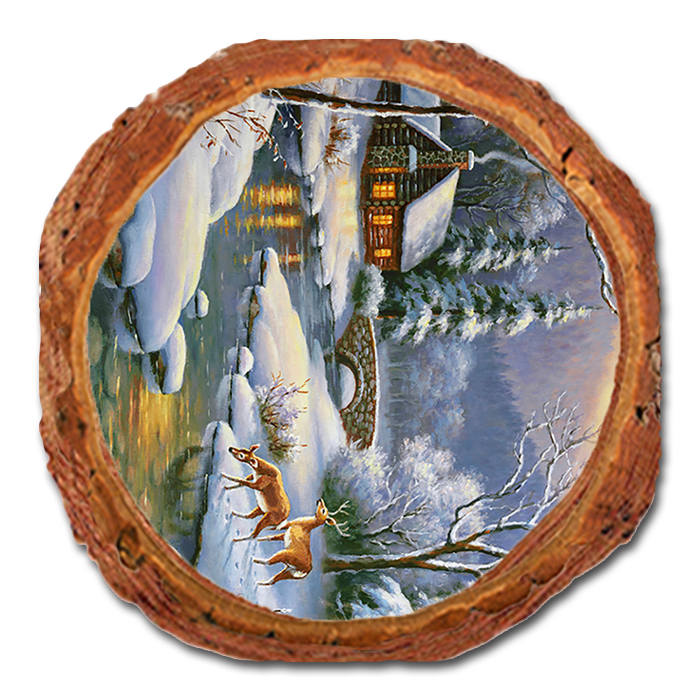 Coaster: Live Edge - Kim's Winter Deer