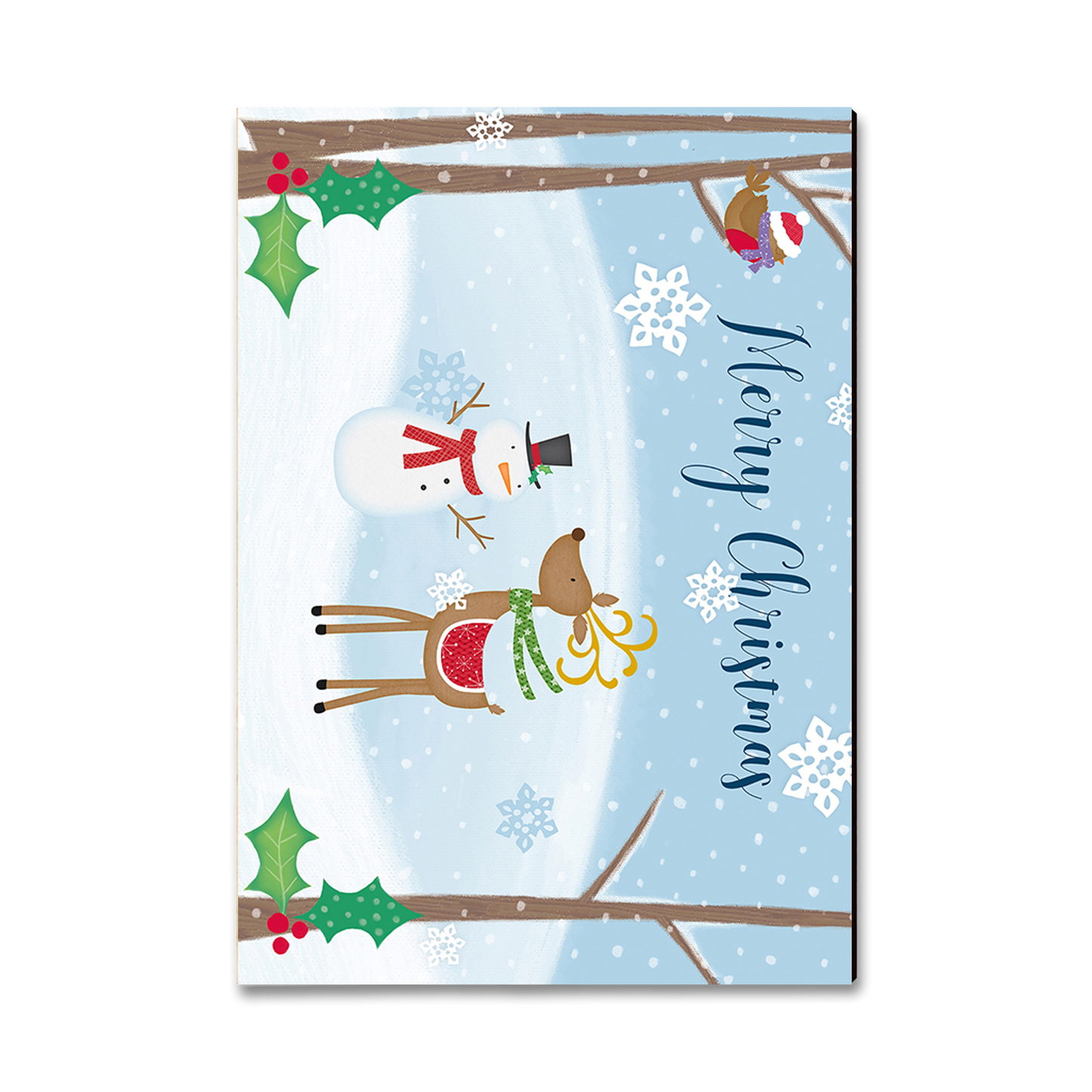 Greeting Card: Classic Edge - Simple Merry Christmas