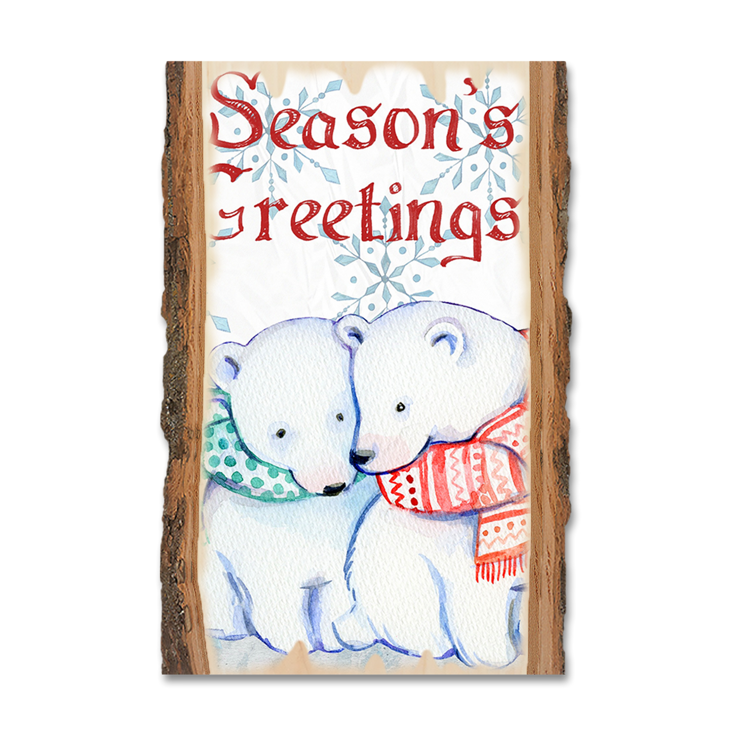 Ornament: Live Edge - Snuggle Bears