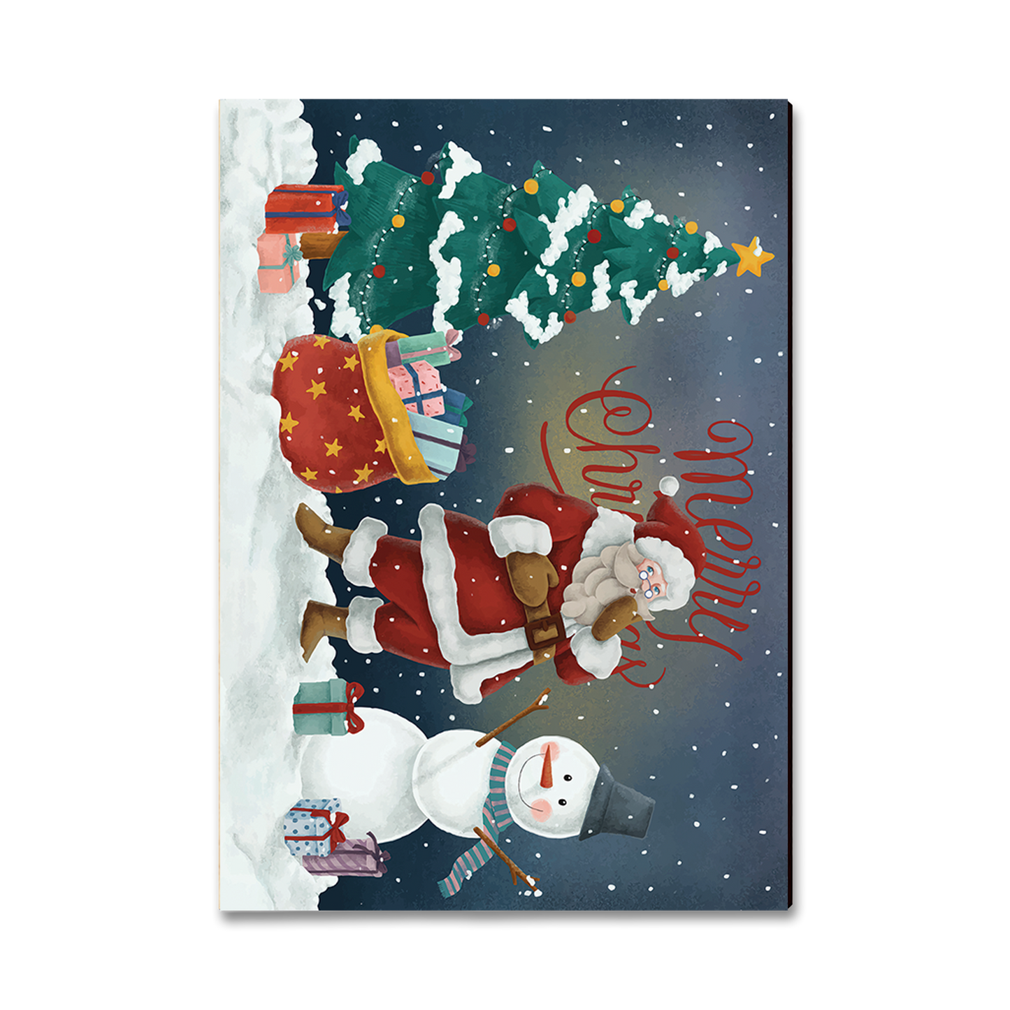 Magnet: Classic Edge - Santa & Snowman