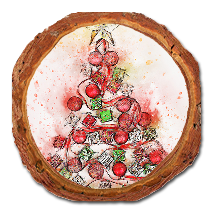 Coaster: Live Edge - Tree Impression