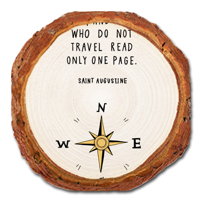 Coaster: Live Edge - World Book (Pack of 5)