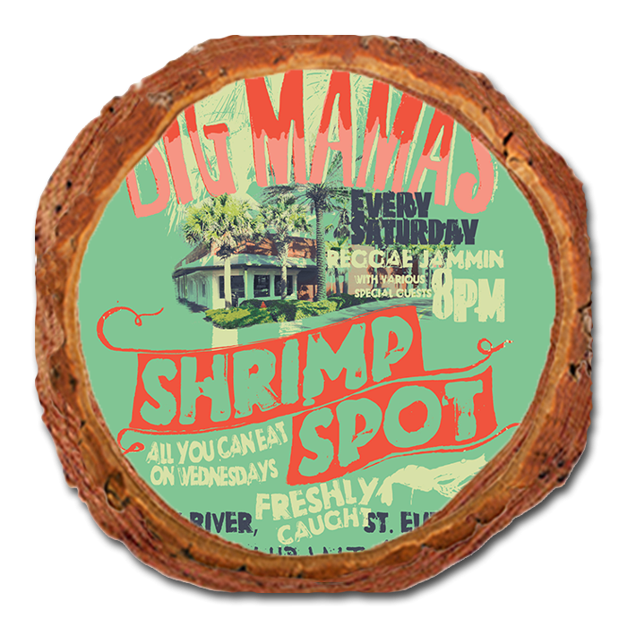 Coaster: Live Edge - Big Mama's Shrimp (Pack of 5)