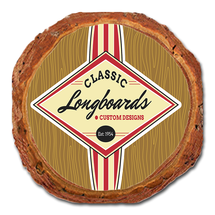 Coaster: Live Edge - Classic Longboards (Pack of 5)