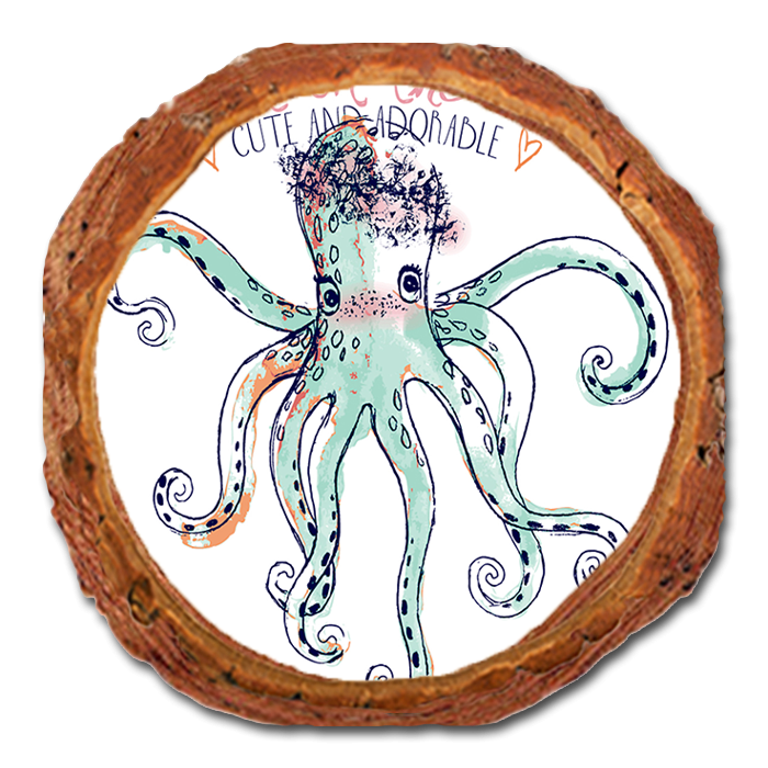 Coaster: Live Edge - Cute The Octopus (Pack of 5)