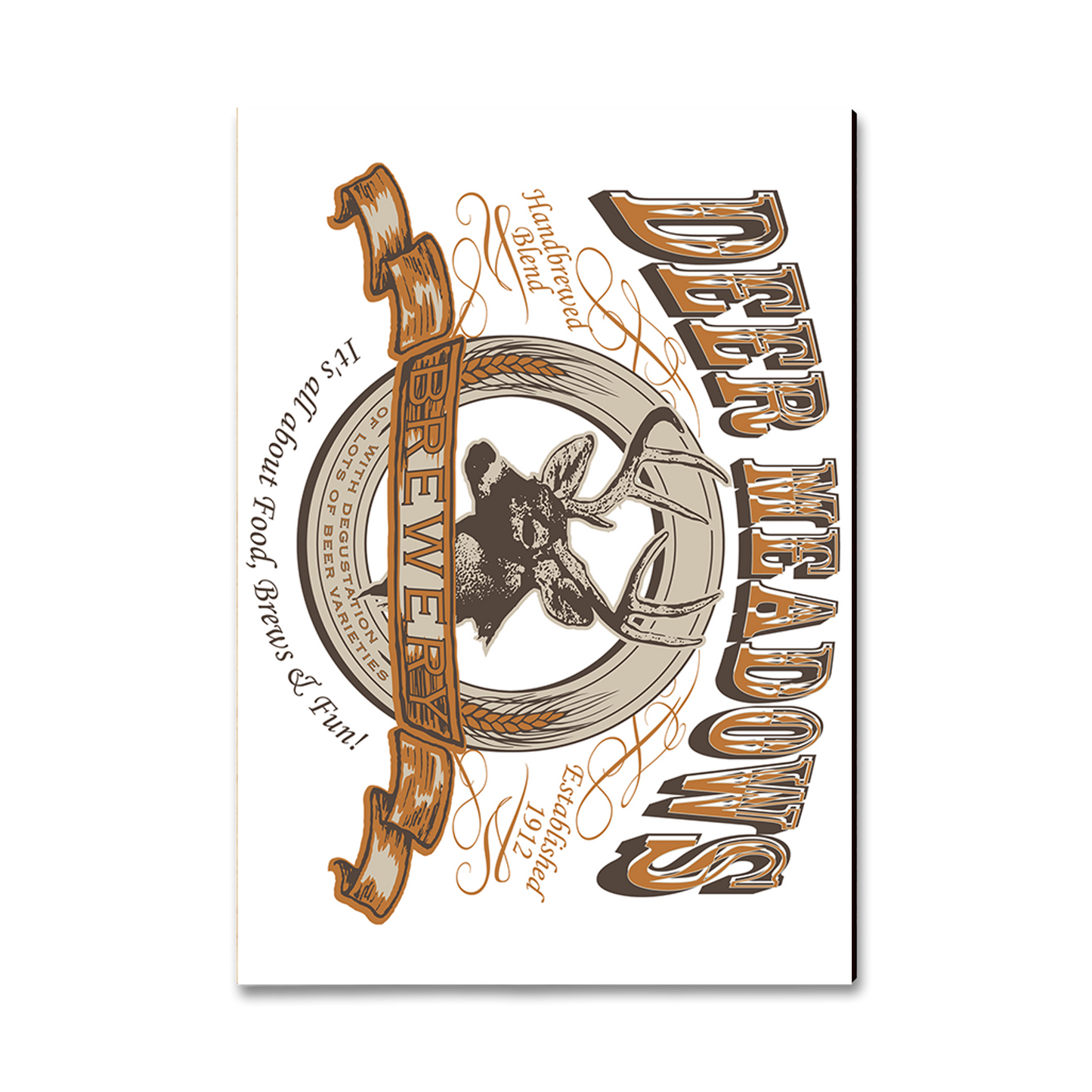 Greeting Card: Classic Edge - Deer Meadows Brewery