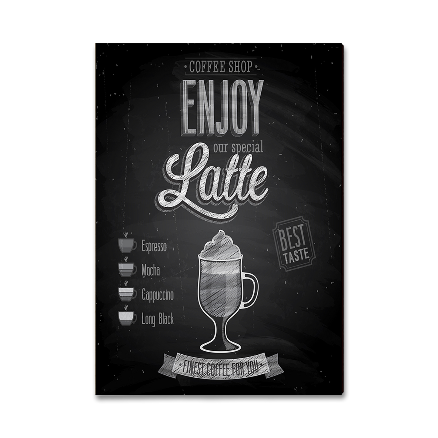 Greeting Card: Classic Edge - Enjoy Latte