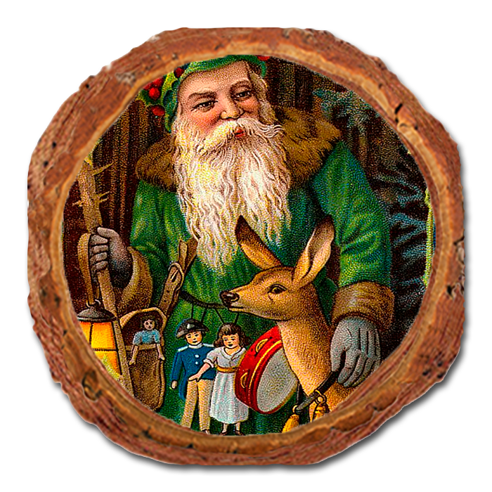 Coaster: Live Edge - Forest Santa