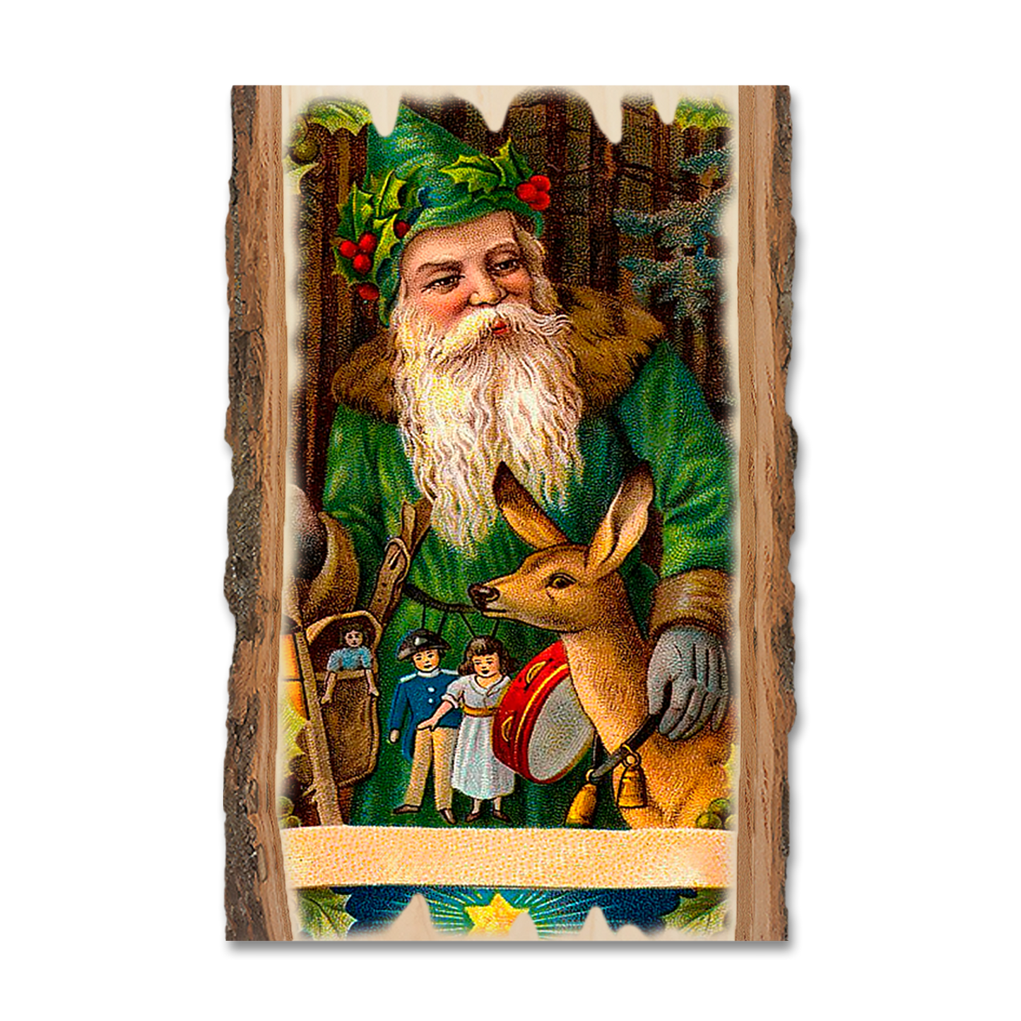 Greeting Card: Live Edge - Forest Santa