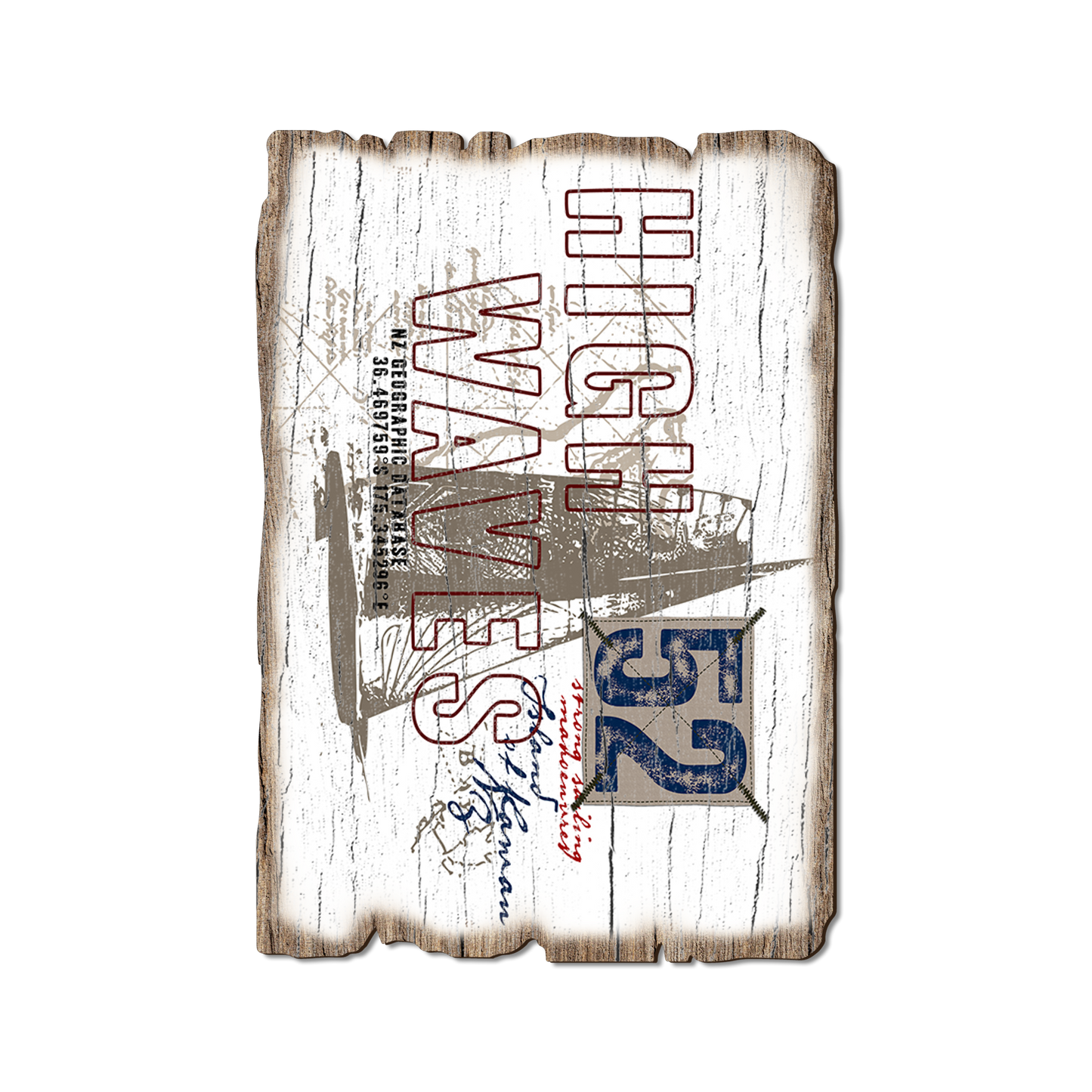 Greeting Card: Weathered Edge - Fifty Two Waves