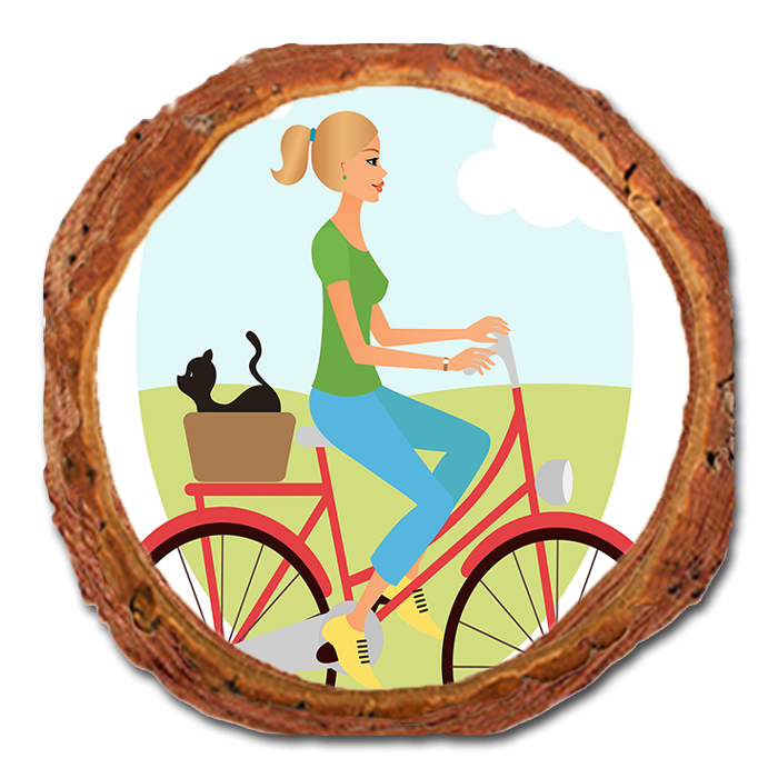 Coaster: Live Edge - Red Bike Girl (Pack of 5)