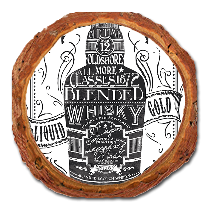 Coaster: Live Edge - Liquid Whiskey Gold (Pack of 5)