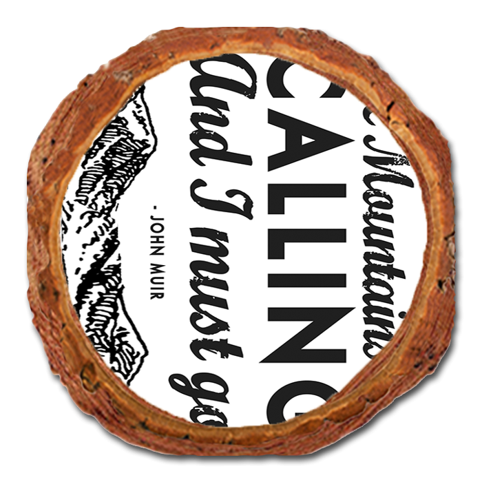 Coaster: Live Edge - The Mountains Are Calling (Pack of 5)