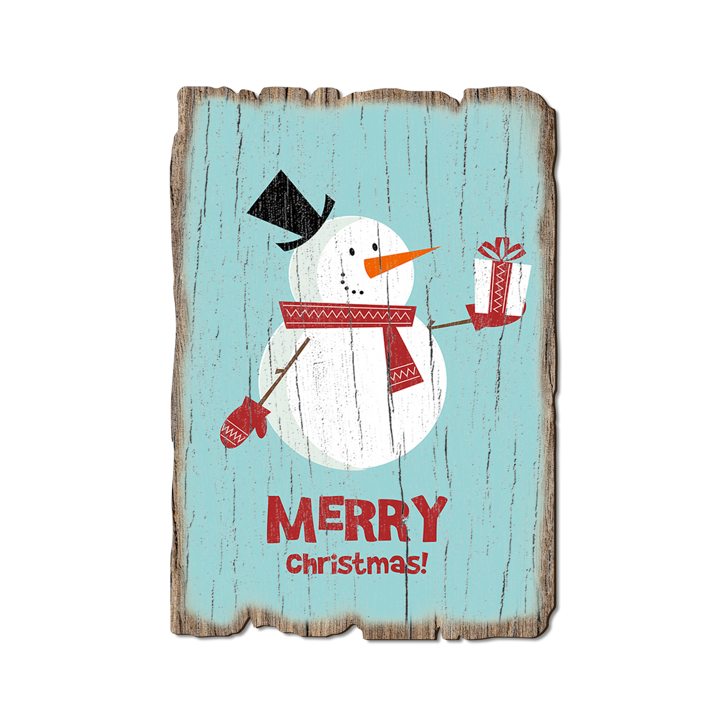 Postcard: Weathered Edge - Merry Christmas Snowman (Pack of 5)