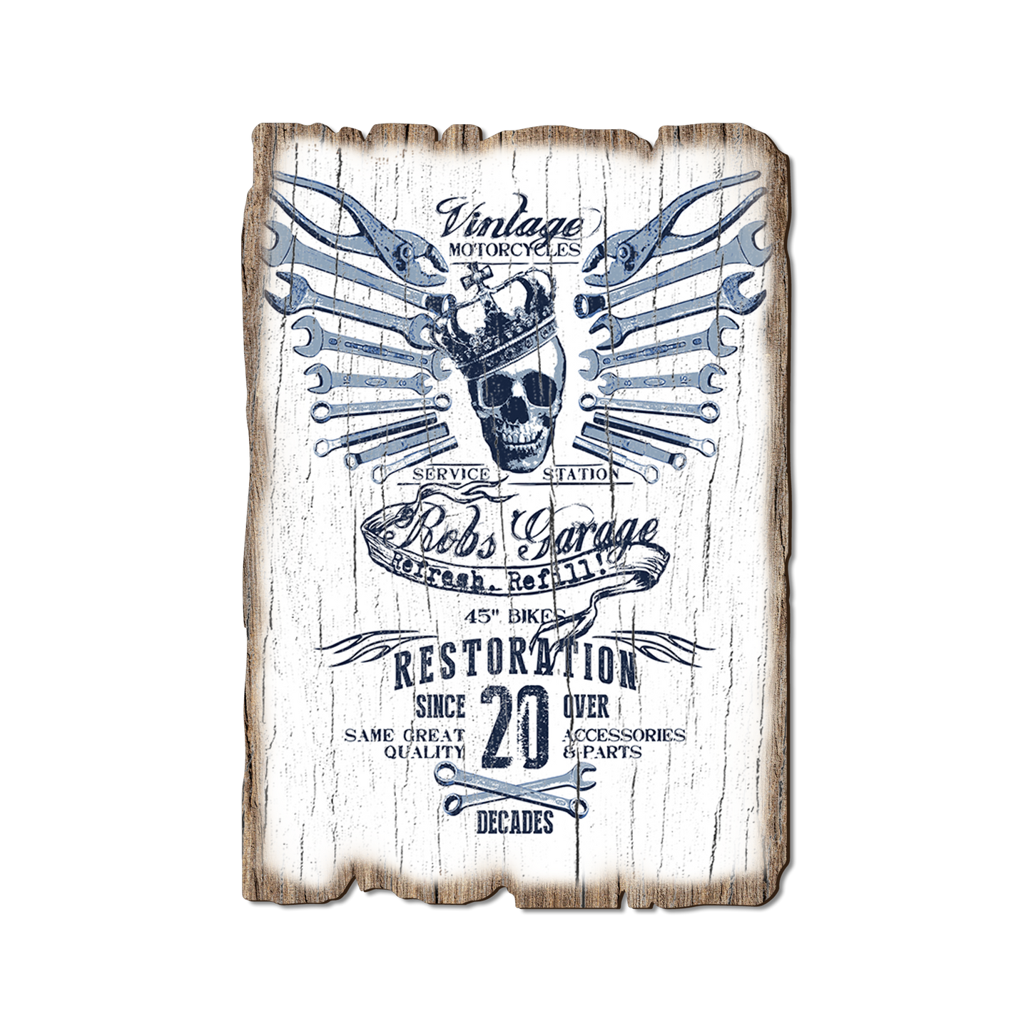 Greeting Card: Weathered Edge - Motorcycle Restoration