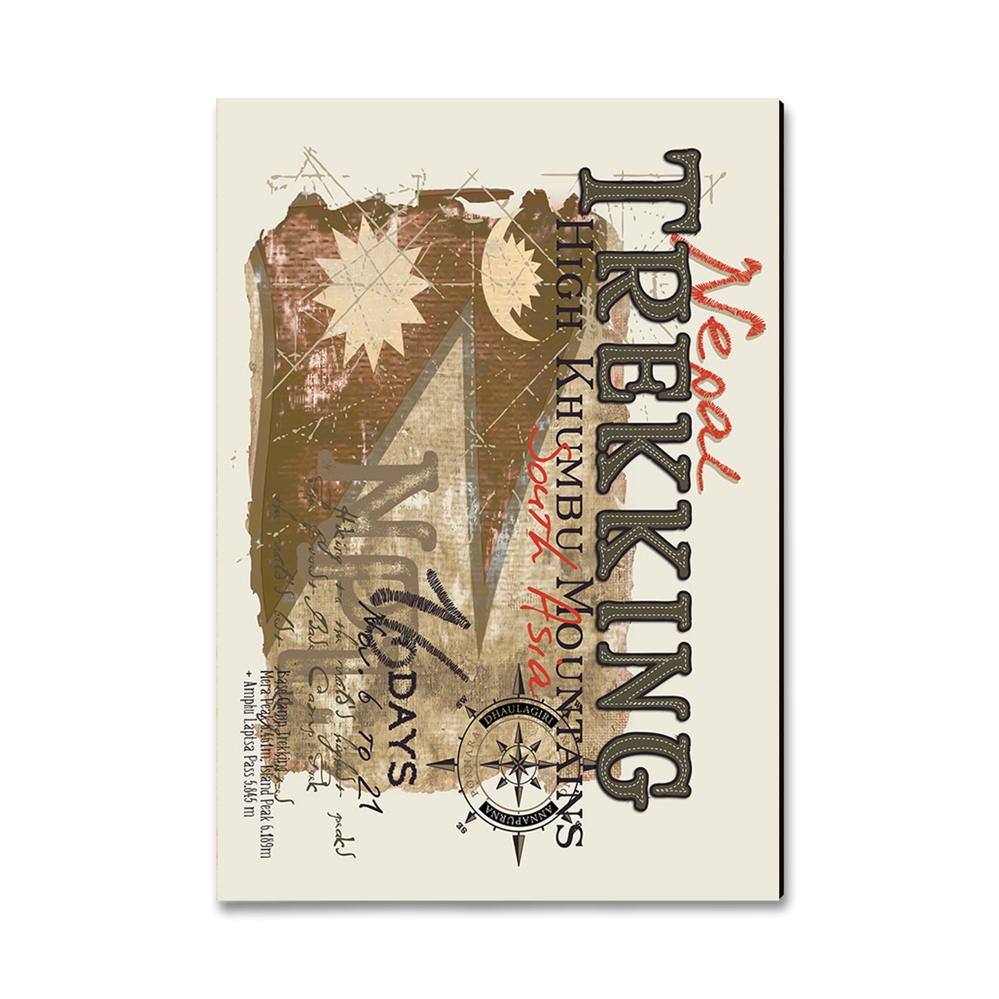 Greeting Card: Classic Edge - Nepal Trekking Mountains