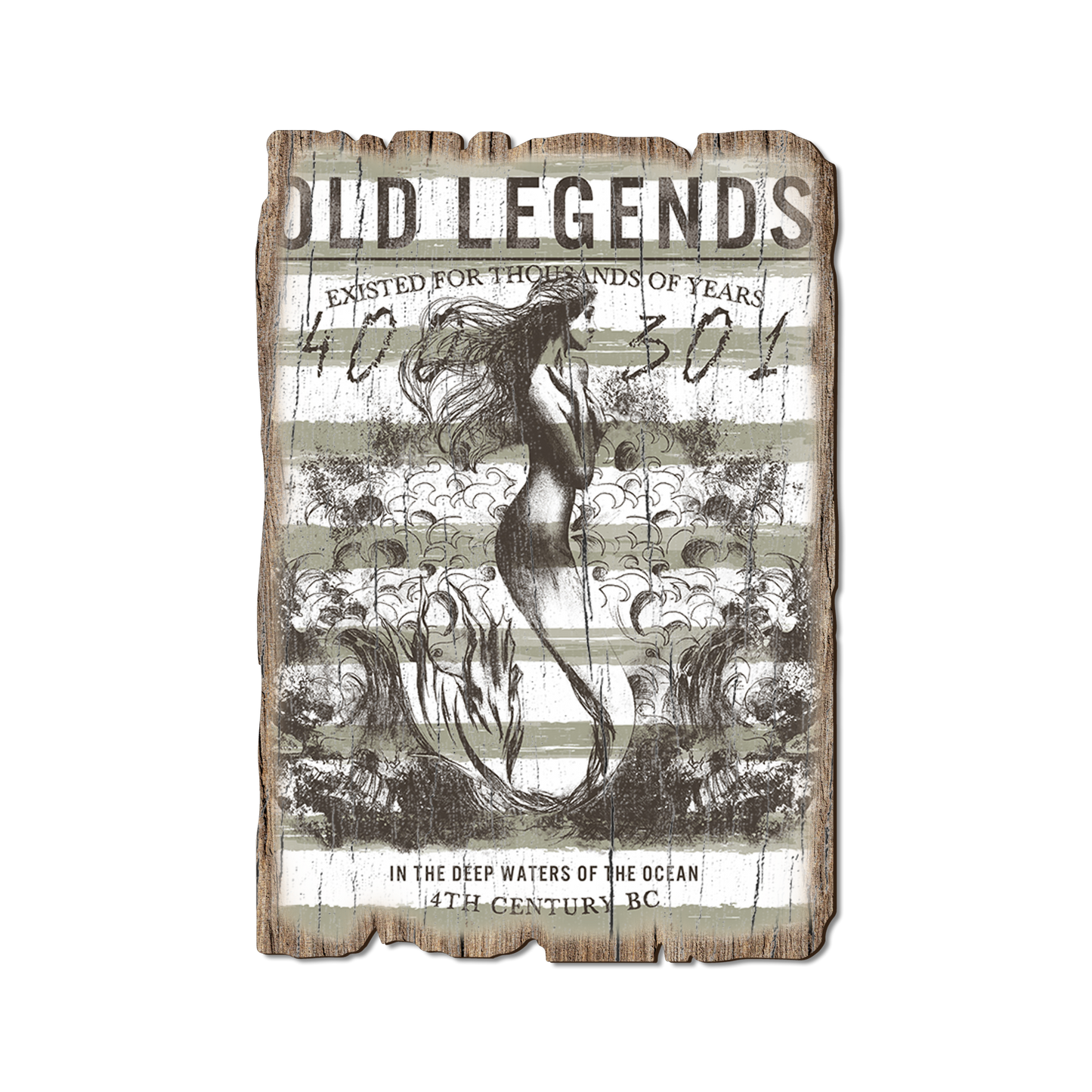 Greeting Card: Weathered Edge - Old Legends Mermaid