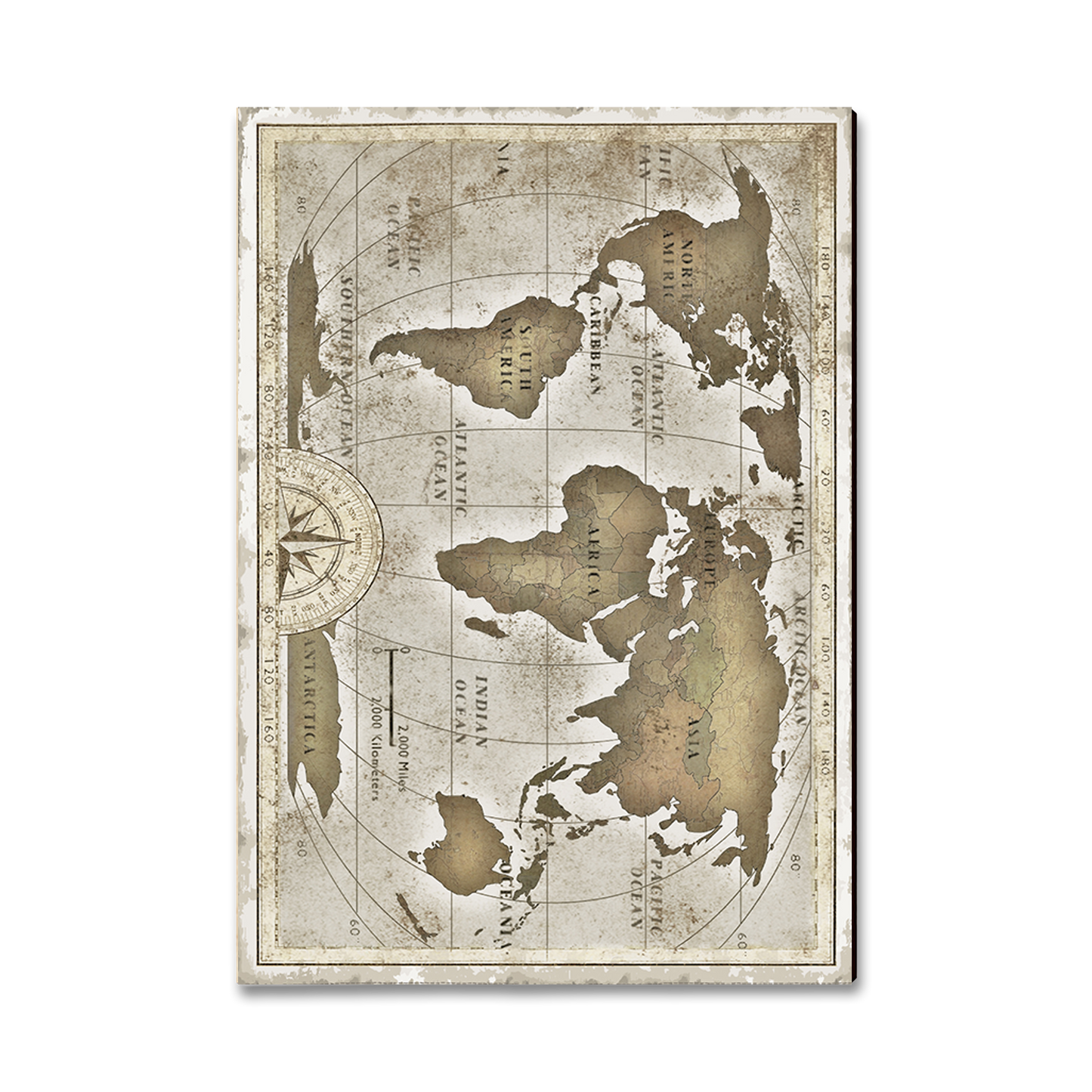 Magnet: Classic Edge - Old World Map